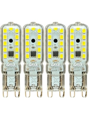 Özkaya Store 5W 6500K Beyaz Işık G9 Duylu LED Kapsül Ampul, 4 Adet