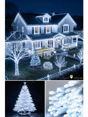 Özkaya Store 80 LED 10 Metre Pilli Beyaz Işık Zinciri Bahçe Balkon Teras Süs Aydınlatma, Dekoratif Peri Led, Parti Düğün Noel Oda Dekoru, Enerji Tasarruflu