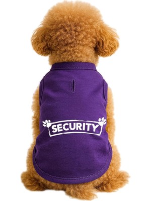 OEM Kedi ve Köpek Kıyafeti &amp; Elbisesi Mor Security Atlet Xl