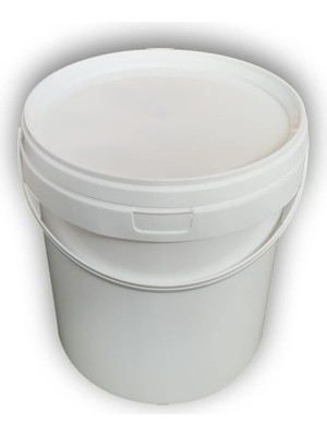 OEM Decotone 5 Lt Plastik Kapaklı Kova Hobi Boya Gıda Yoğurt Kovası Beyaz 20 Adet