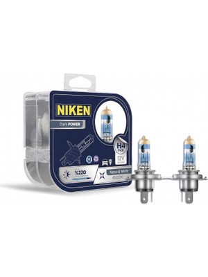 Özkaya Store H4%220 Daha Parlak, 4500K Doğal Beyaz Işık, 12V 55W Trafiğe Çıkış Onaylı Dark Power Standart Far Uyumu, 2'li Paket