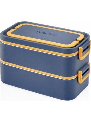 OEM 2000 ml 2 Kat Paslanmaz Çelik Çorba Kaseli Bento Lunch Box Yeni Nesil Sefer Tası -FFLBOX01029