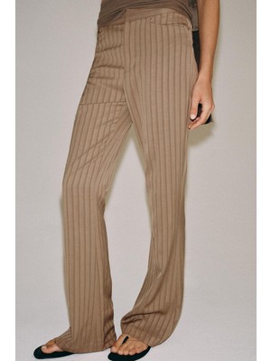 Allbucks Zara, Zw Collection Çizgili Çan Paça Pantolon ABZRA00172