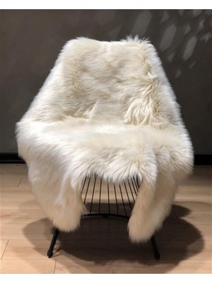 OEM Kuzu Post Üst Kalite Tüy Dökmez Yıkanabilir Yumuşak Dokulu Peluş Halı, Kemik, 50 x 80
