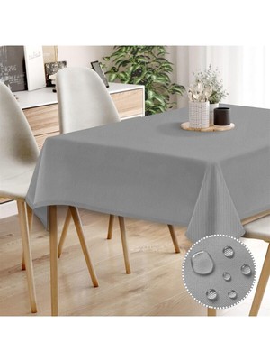 Özkaya Store Canvas Kurşun Sıvı Geçirmez Leke Tutmaz Masa Örtüsü Kurşun 120 x 180