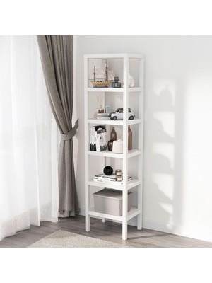 Brf Store Irmakxx Deconox 6 Katlı Köşe Rafı | Banyo, Mutfak ve Kiler Için Yer Tasarruflu Organizer | Çok Amaçl
