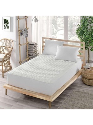 Özkaya Store Yatak Koruyucu Alez-Mikrofiber Kapitoneli Fitted-Yanı Çarşaflı-Çift Kişilik (160X200)