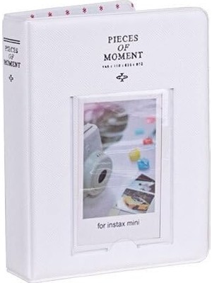 Özkaya Store Instax Moment Polakart Fotoğraf Albümü - 65 Kapasite - 6x9 Ebat (Beyaz)