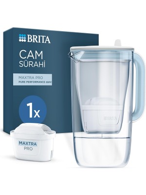 Özkaya Store Cam Su Arıtma Sürahisi 1x Maxtra Pro Pure Performance Filtreli - Açık Mavi (2,5l)