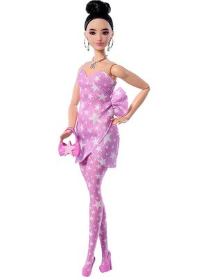Brf Store Irmakxx Barbie Deluxe Style Star Wrap Dress JJN71 | Eşleşen Tayt, Siyah Saç Topuzu, Çanta, Takı