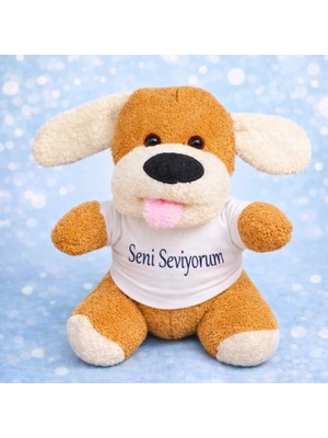 Ttt Seni Seviyorum Tişörtlü Sevimli Peluş Köpek