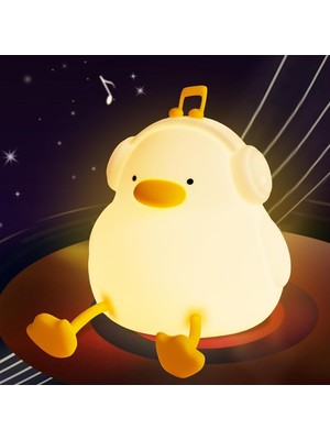 Özkaya Store Silikon Gece Lambası, LED Yumuşak Sevimli Ördek Lamba, Çocuklar Için Kısılabilir Gece Lambası, Şarj Edilebilir Bebek Yatak Odası Lambası, Emzirme ve Kreş Dekoru Için