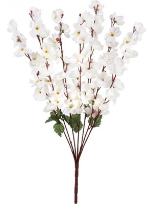 Özkaya Store Yapay Çiçek Bahardalı Japon Kiraz Çiçeği 9 Dallı 40CM Beyaz