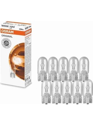 Özkaya Store 2825 W5W T10 Dipsiz Ampul 12V 5W 10 Adet