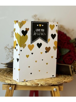 Özkaya Store Rabsev Fotoğraf Albümü 10X15CM 200 Lük Renkli Love You Desenli Anı Albümü