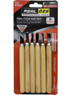 Özkaya Store Realözs Ağaç Oyma Hobi Seti 6 Parça