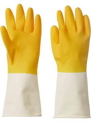 Özkaya Store Temizlik Eldiveni, Parlak Sarı-Kırık Beyaz, M, 2 Adet