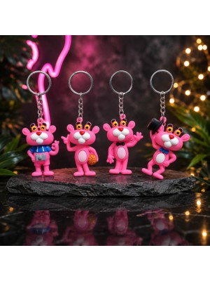 Kuzey Oyuncak Vıp 11 Adet Pembe Panter Anahtarlık Okul Çantası Aksesuarı Yılbaşı Hediyesi Pembe Panter Oyuncakları