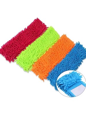 Özkaya Store Kyrotech Makarna Mop Mikrofiber Paspas Yedeği, Evrensel Uyumlu Temizlik Başlığı, Döner Moplar Için, Süper Emici, Iz Tüy Bırakmayan Zemin Aparatı, Islak Kuru Şönil Bez, Asorti 40 cm