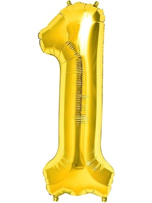 Özkaya Store Bp Bizden Pastacılık 100CM 1 Rakamı Folyo Balon Altın Çok Renkli