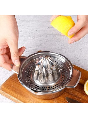 OEM ® Paslanmaz Çelik Limon Sıkacağı Manuel Narenciye Sıkacağı Portakal Narenciye Presi Süzgeçli Meyve Sıkacağı Çelik El Tipi Limonluk