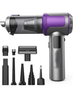 OEM 22000PA Kablosuz Araç Içi Süpürge &amp; Üfleme Cihazı – 2’si 1 Arada Mini El Süpürgesi, Şarjlı, Çok Başlıklı, Güçlü Vakum, Araba &amp; Ev Temizlik HL-161