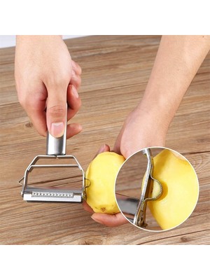 OEM ® 3'ü 1 Arada Paslanmaz Çelik Sebze Soyacağı – Julienne, Düz ve Şerit Soyma Fonksiyonlu, Ergonomik Mutfak Soyacağı