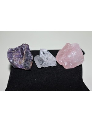 OEM (4011) Ham Ametist - Pembe Kuvars - Kristal Kuvars Taşı Kütle Karışık Tek Ebat