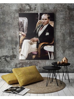 Özkaya Store Lona Sanat Atatürk Portresi Kanvas Tablo;renkli 50 x 70