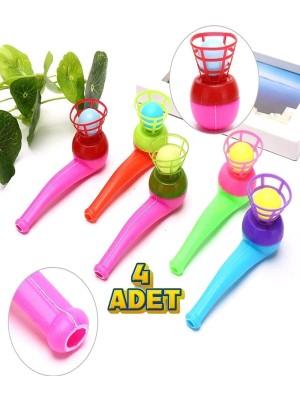 OEM 4'lü Set Oyuncak Saksafon Popit Pipet Top Üfleme Oyunu Yağmurella4