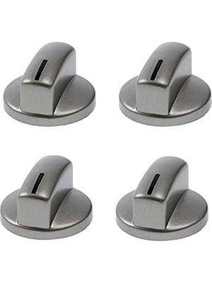 Özkaya Store Bosch ve Siemens ile Uyumlu Ocak Fırın Düğmesi, 4'lü Set, Gri