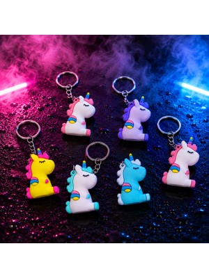 Kuzey Oyuncak Vıp Kalite 12 Adet Unicorn Anahtarlık Okul Çantası Aksesuarı Yılbaşı Hediyesi Unicorn Oyuncakları