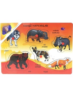 TeknoKapsül 135-136-137 Ahşap Tutmalı Vahşi Hayvanlar