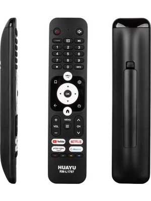 Belirtilmemiş Huayu RM-L1797 Haier Youtube-Netflix-Prime Video Tuşlu Lcd-Led Tv Kumanda