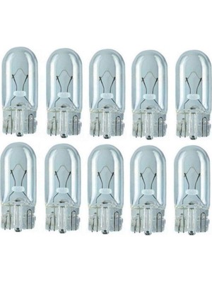 Özkaya Store W5W T10 Dipsiz Ampul 12V 5W 10 Adet