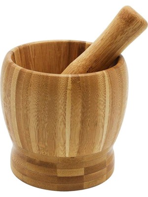 OEM Bambu Havan ve Tokmak Seti, Büyük Boy Mutfak Havanı, Baharat ve Sarımsak Öğütücü ve Döveceği