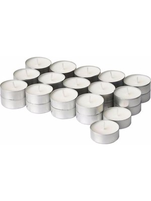 Jamlık Kokulu Tealight Mum, Açık Bej, Vanilya, 3.5 Saat