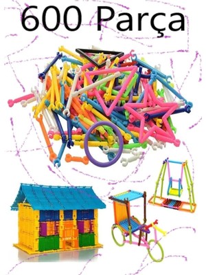 OEM 600PARÇA Eğitici Oyuncak Bloklar Yapboz Puzzle Bultak Zeka Algı Gelişim Oyuncağı Geometrik Çubuklar