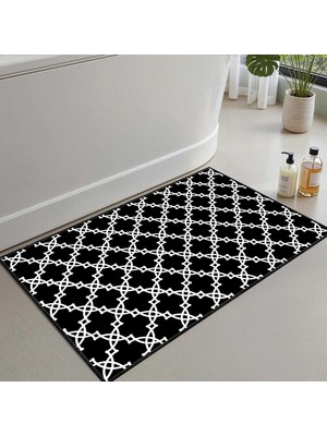 2'li Set Banyo Paspası, Yumuşak Banyo Halısı, Kaymaz Dot Tabanlı, Su Emici, Makinede Yıkanabil