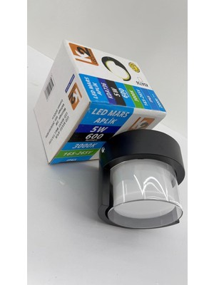 K2 LED Mars Aplik 5W – 600 Lümen – 3000K Gün Işığı – IP65 Su Geçirmez Silindir Duvar Ap