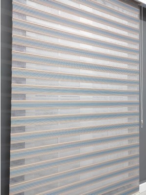 Mavi Bej Geçişli Zebra Stor (160X250)