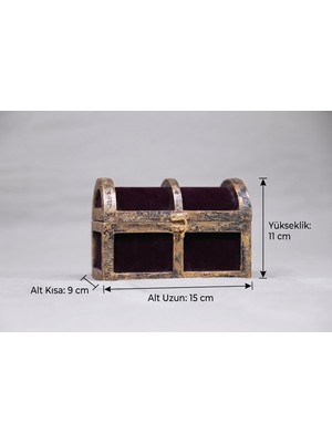 Vm Tasarım - Eskitme Çerçeveli & Dokulu Anı ve Takı Sandığı (15X9X11 Cm) | Dekoratif Hediye