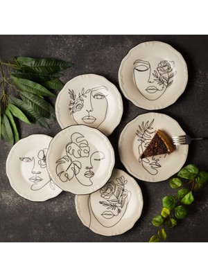 OEM Face 6 Kişilik Pasta Takımı