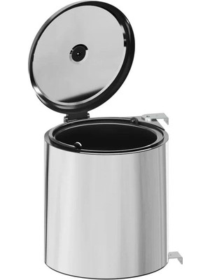 AyrStore Starax S-2251-SS Krom Paslanmaz Çöp Kovası 10 Lt