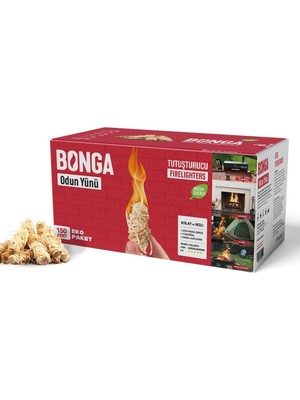 Mangal ve Barbekü Tutuşturucu 150 Adet 2 kg - Jel ve Çıra Alternatifi Doğal Odun Yünü