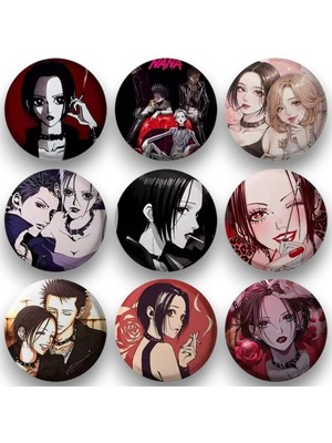 Ms Major Selection 9 Adet Anime Nana Osaki Ai Yazawa Temalı Rozet 44 mm