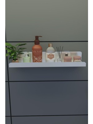 AyrStore Risingmaber 3m Ultra Güçlü Yapışkanlı Beyaz Mutfak&amp;banyo Rafı, Çok Amaçlı Organizer Ra