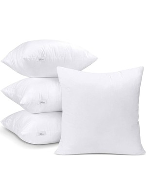 Premium Kare Kırlent Iç Yastık 1.kalite Elyaf Dolgulu Oyuncu Koltuk Yastığı (4 Adet, 50X50)