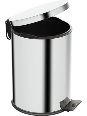 AyrStore Aqua Bagno Basic Çöp Kovası - Pedallı 12 L, Parlak Krom Paslanmaz / 35.99.57.03.01