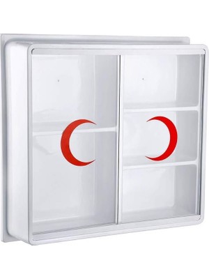 AyrStore Çelik Ayna CLK157 Plastik Büyük Ecza Dolabı